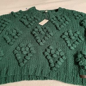 Green oversized sweater